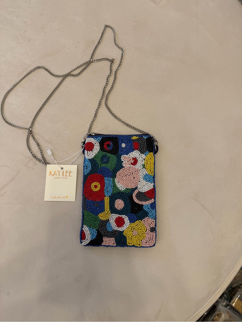 Kaylee New York Multicolor Beaded Crossbody Phone Bag